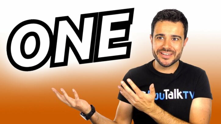 FOTO para el artículo sobre one en inglés. El adjetivo one en inglés.