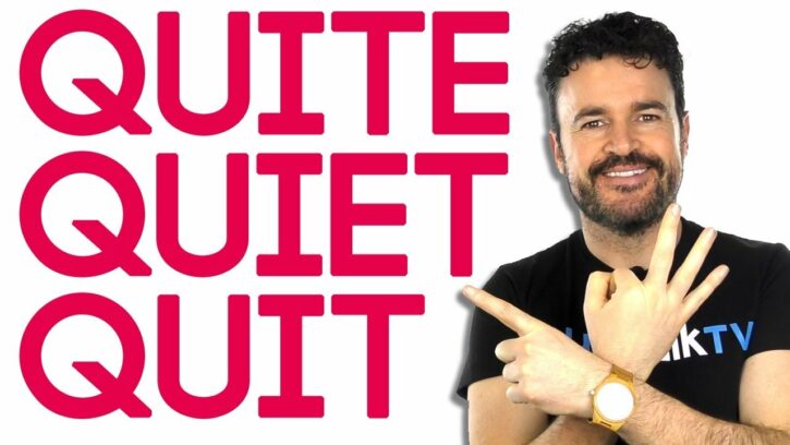 imagen para el artículo de nuestro blog donde hablamos sobre cómo diferenciar entre quit, quiet y quite