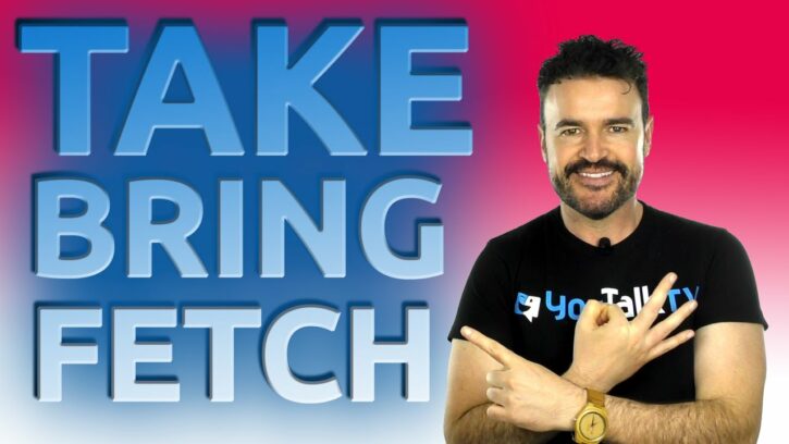 Foto para ilustrar el artículo sobre las diferencias entre take, bring y fetch en inglés