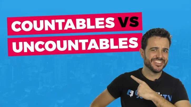 sustantivos contables y contables en inglés:Portada del vídeo de YouTube de Carlos