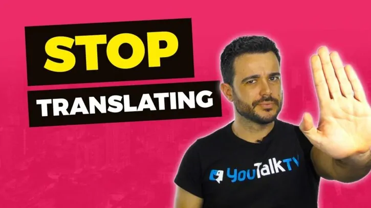 Cómo pensar para aprender inglés de froma gratis: Portada del vídeo de YouTube de Carlos
